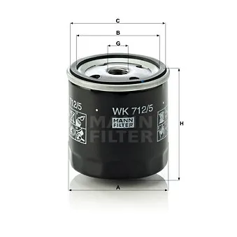 Filtre à carburant MANN-FILTER WK 712/5 pour VOLVO 9400 9400 - 310cv