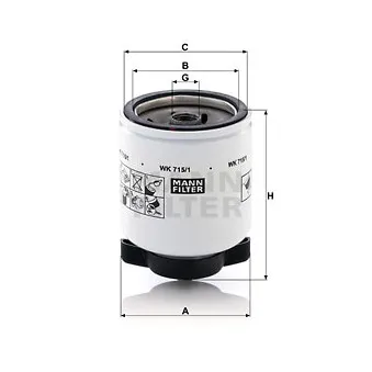 Filtre à carburant MANN-FILTER OEM 86504140