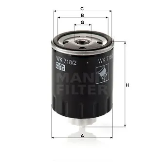Filtre à carburant MANN-FILTER OEM 4403096