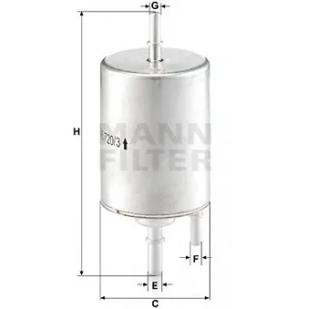 Filtre à carburant MANN-FILTER OEM 4F0201511B