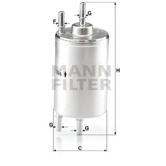 Filtre à carburant MANN-FILTER OEM 8E0201511J
