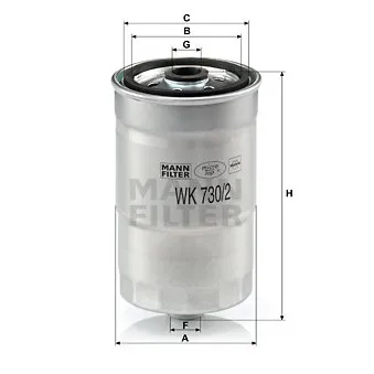 MANN-FILTER WK 730/2 x - Filtre à carburant