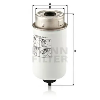 Filtre à carburant MANN-FILTER WK 8014 pour RENAULT TRUCKS MIDLUM 180,12/B, 180,12/C - 174cv