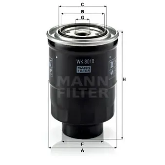 Filtre à carburant MANN-FILTER [WK 8018 x]