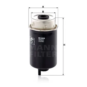 Filtre à carburant MANN-FILTER OEM DP1110.13.0267