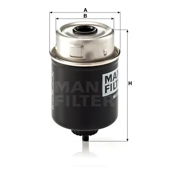 Filtre à carburant MANN-FILTER WK 8100 pour JOHN DEERE Series 5000 5500 - 80cv