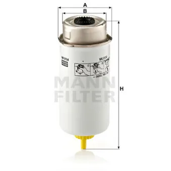 Filtre à carburant MANN-FILTER OEM 3C119176BC