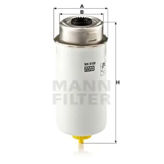Filtre à carburant MANN-FILTER WK 8158