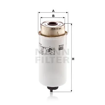 Filtre à carburant MANN-FILTER WK 8163 pour FENDT VARIO 209, 210 - 95cv