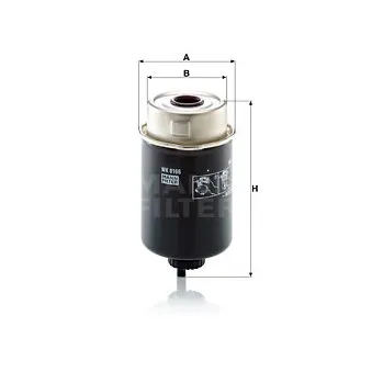 Filtre à carburant MANN-FILTER WK 8166 pour JOHN DEERE Series 5 5090R - 90cv