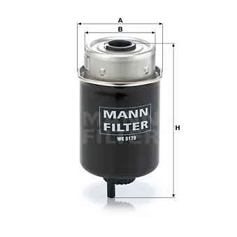 Filtre à carburant MANN-FILTER WK 8179 pour JOHN DEERE Series 6 6115M - 115cv