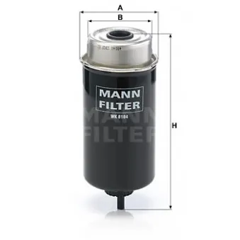 Filtre à carburant MANN-FILTER WK 8184