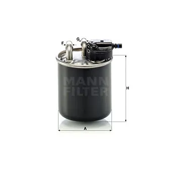 Filtre à carburant MANN-FILTER WK 820/21 pour MERCEDES-BENZ CLASSE A A 180 CDI / d - 109cv