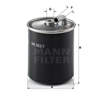 Filtre à carburant MANN-FILTER [WK 822/1]