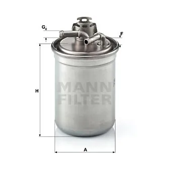Filtre à carburant MANN-FILTER WK 823/3 x