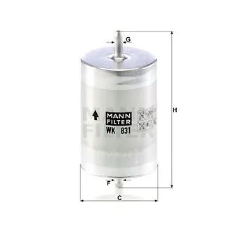 Filtre à carburant MANN-FILTER OEM 2D0201051