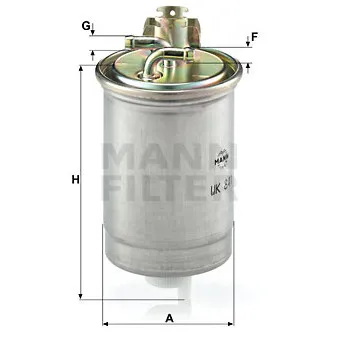 Filtre à carburant MANN-FILTER OEM 6n0127401d