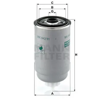Filtre à carburant MANN-FILTER OEM V10-0357-1