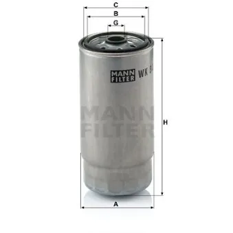 Filtre à carburant MANN-FILTER WK 845/7