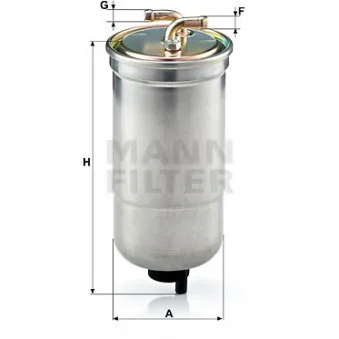 Filtre à carburant MANN-FILTER OEM 16901s6fe02