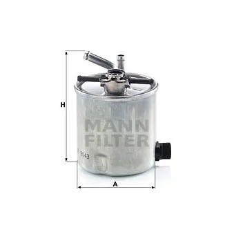 Filtre à carburant MANN-FILTER WK 9043 pour RENAULT TRUCKS MAXITY 150,45 - 150cv