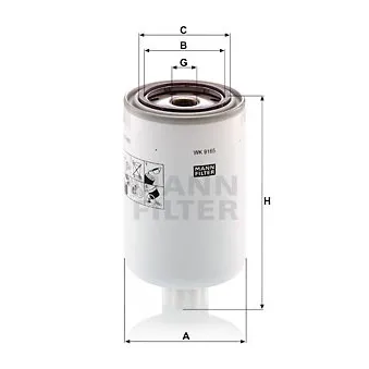 Filtre à carburant MANN-FILTER WK 9165 x pour AGCO DT Series DT 225 - 225cv