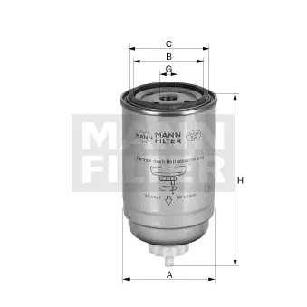 Filtre à carburant MANN-FILTER WK 9190 x