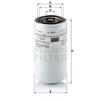 Filtre à carburant MANN-FILTER OEM 1492053