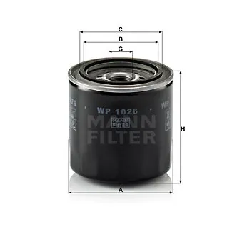 Filtre à huile MANN-FILTER OEM A70-0502