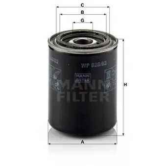Filtre à huile MANN-FILTER WP 928/82