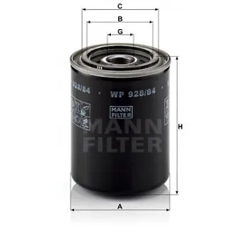 Filtre à huile MANN-FILTER WP 928/84