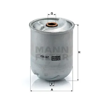 Filtre à huile MANN-FILTER ZR 902 x pour MAN F2000 AE 520,24 - 530cv
