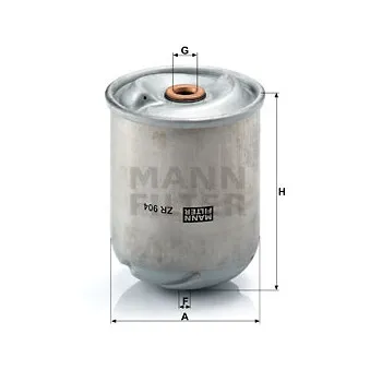 Filtre à huile MANN-FILTER ZR 904 x pour RENAULT TRUCKS MAGNUM 440,24 - 439cv