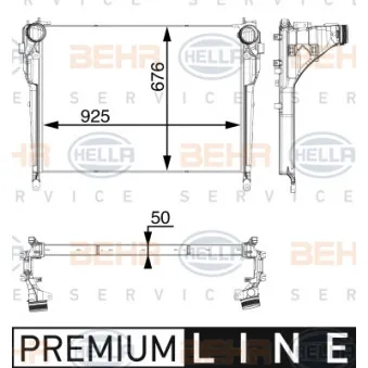 BEHR HELLA SERVICE 8ML 376 701-901 - Intercooler, échangeur