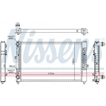 Radiateur, refroidissement du moteur NISSENS 60489 pour VOLKSWAGEN PASSAT 1.8 - 115cv