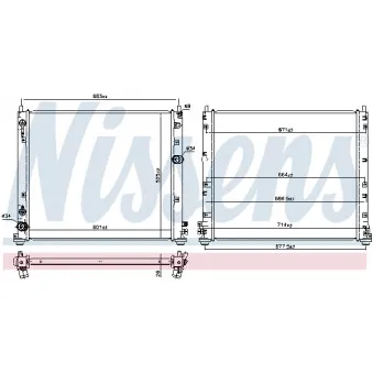 Radiateur, refroidissement du moteur NISSENS 606150