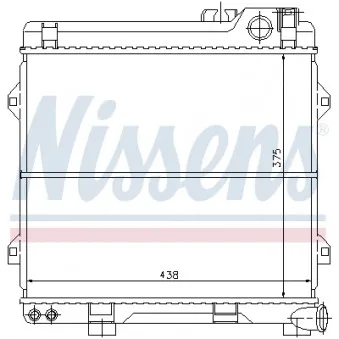 Radiateur, refroidissement du moteur NISSENS 60639