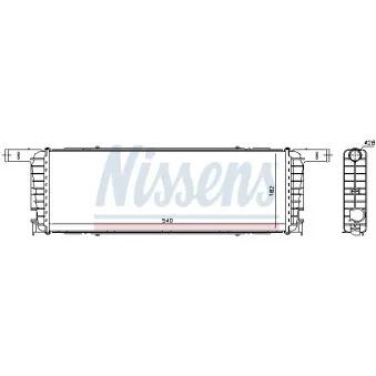 Radiateur, refroidissement du moteur NISSENS 606434