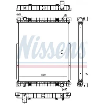 NISSENS 606436 - Radiateur, refroidissement du moteur