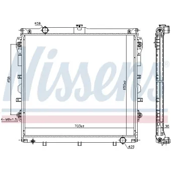 NISSENS 606523 - Radiateur, refroidissement du moteur