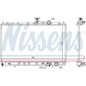 NISSENS 606650 - Radiateur, refroidissement du moteur