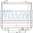 Radiateur, refroidissement du moteur NISSENS [61013]