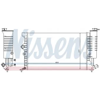 Radiateur, refroidissement du moteur NISSENS 61388