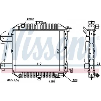 NISSENS 61590 - Radiateur, refroidissement du moteur