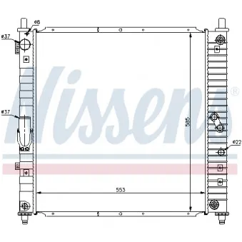 Radiateur, refroidissement du moteur NISSENS 61643