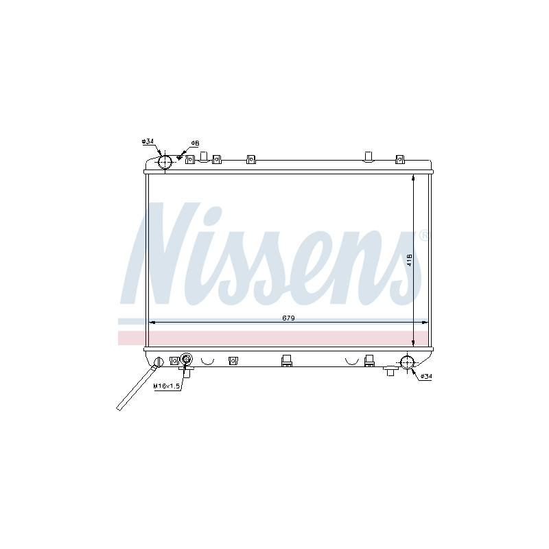 Radiateur, refroidissement du moteur NISSENS [61668]