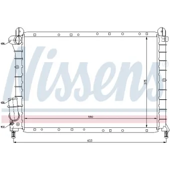 Radiateur, refroidissement du moteur NISSENS 61673