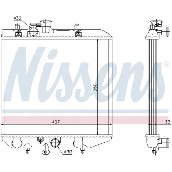 NISSENS 61749 - Radiateur, refroidissement du moteur