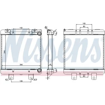 Radiateur, refroidissement du moteur NISSENS 62333