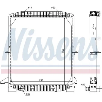 Radiateur, refroidissement du moteur NISSENS 62343A pour IVECO EUROTRAKKER MP 440 E 42 HT - 420cv